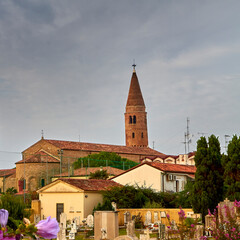 Wall Mural - The bell tower of the Caorle's city in the province of Venice