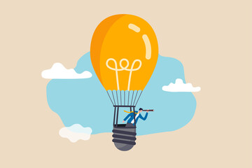 search for new business opportunity, idea or inspiration, business visionary, challenge or achieveme