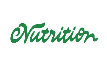 Nutrition vector lettering