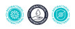 Antibacterial soap logo antiseptic bacteria clean medical symbol. Anti bacteria vector label design