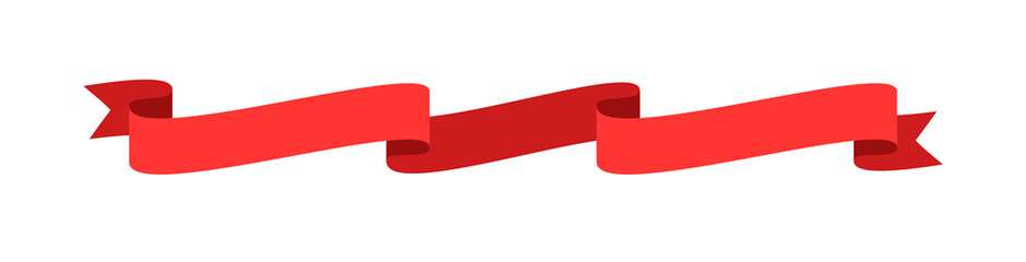 Wall Mural - Decorative red tape isolated on white background