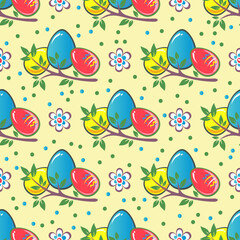 Sticker - easter seamless-01