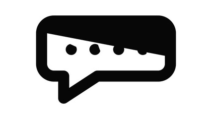 Poster - Chat bubble icon animation outline best object on white background