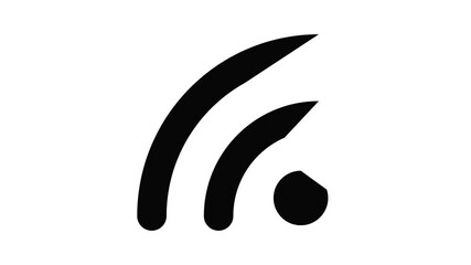 Poster - Wifi signal icon animation outline best object on white background