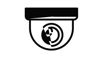 Poster - Indoor secyrity camera icon animation outline best object on white background
