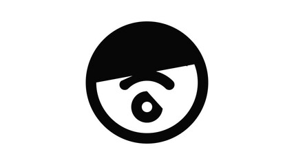 Poster - Circle wifi icon animation outline best object on white background