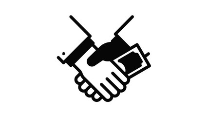 Poster - Hand money bribery icon animation outline best object on white background