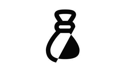 Poster - Money bag icon animation outline best object on white background