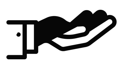 Poster - Give hand icon animation outline best object on white background