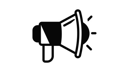 Poster - Megaphone icon animation outline best object on white background