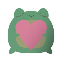 Cute Green Frog With Heart