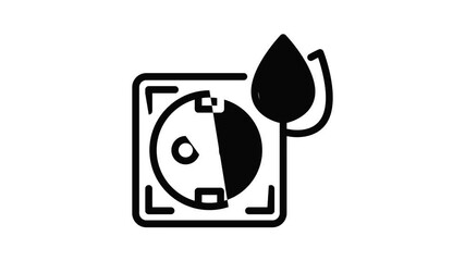 Poster - Eco energy socket icon animation outline best object on white background