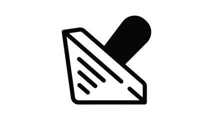 Poster - Wood dreidel icon animation outline best object on white background