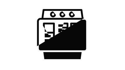Poster - Electric switchboard icon animation outline best object on white background