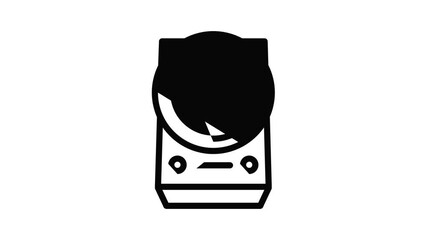 Poster - Electric indicator icon animation outline best object on white background