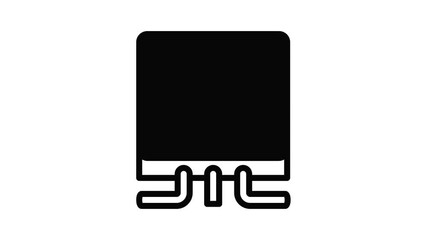 Poster - Electric commutator box icon animation outline best object on white background