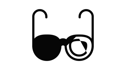 Poster - Classic eyeglasses icon animation outline best object on white background