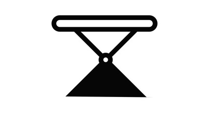 Poster - Iron board icon animation outline best object on white background