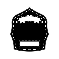 Wall Mural - firefighter helmet shield silhouette icon. clipart image isolated on white background