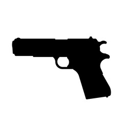 Wall Mural - 45 gun silhouette icon. clipart image isolated on white background