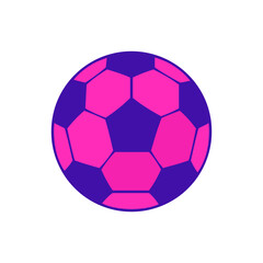 Canvas Print - Gender Reveal Blue pink soccer ball icon. Clipart image isolated on white background
