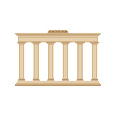 Wall Mural - Architecture of classical stone ancient roman or greek building with columns.