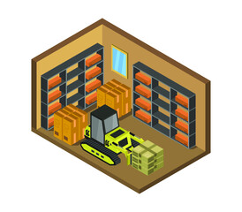 Wall Mural - Isometric warehouse