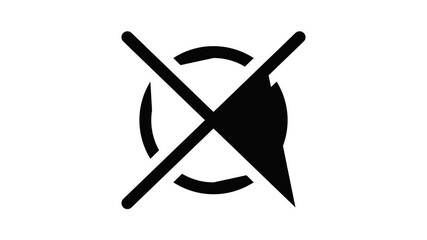 Poster - Do not dry clean icon animation outline best object on white background