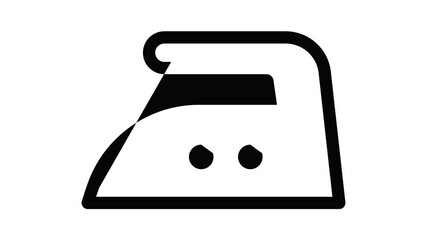 Poster - Iron medium temperature icon animation outline best object on white background