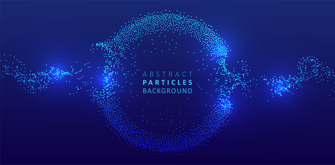 Particles liquid dynamic flow