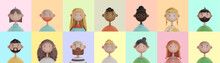 Série De Portrait Illustration Enfantin 3d De Personnage Souriant Et Heureux Pouvant Illustrer Des Avatars De Profil 