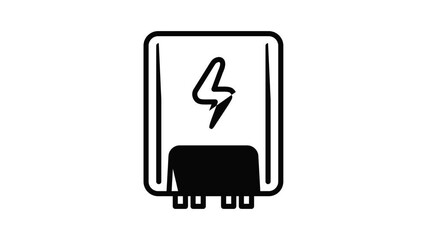 Poster - Water heating boiler icon animation outline best object on white background