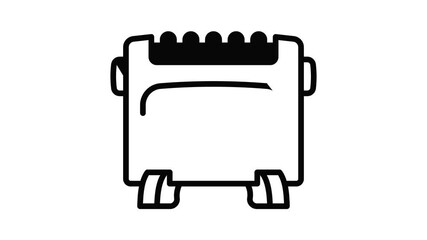 Poster - Electric heater icon animation outline best object on white background