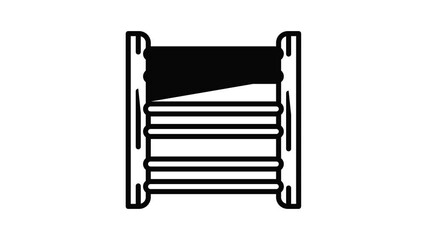 Poster - Electric heat tube icon animation outline best object on white background