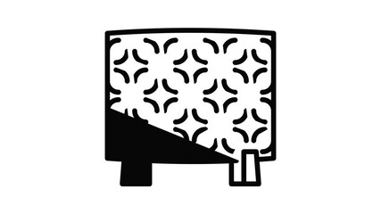 Poster - House electric heater icon animation outline best object on white background