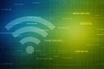 Poster - 2d illustration WiFi symbol sign

