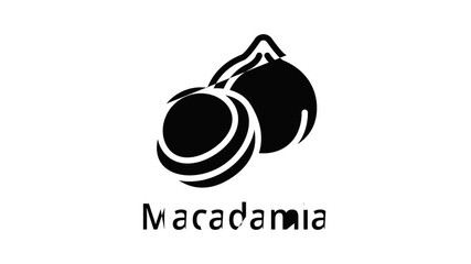 Poster - Macadamia icon animation outline best object on white background