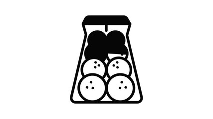 Poster - Bowling balls icon animation outline best object on white background