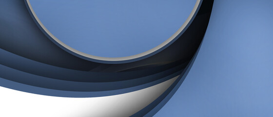 Poster - Abstract Background. Modern Geometric Shapes and minimalistic artwork poster on blue. style for web banner, business presentation, branding package, Copy space-3d Rendering