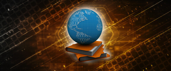 Poster - 3d rendering folder with documents