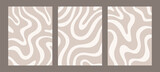 Fototapeta Boho - Contemporary templates with abstract shapes and line in nude colors.