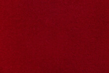 Textile Background. Red Velvet Or Corduroy. An Empty And Flat Surface.