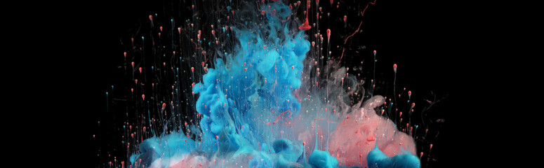 Wall Mural - acrylic colors in water. ink blot.