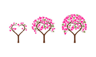 the tree of love that keeps growing, a tree with heart-shaped leaves