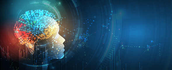 Conceptual technology illustration of artificial intelligence