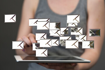 Email Technology Concept with icons symbol