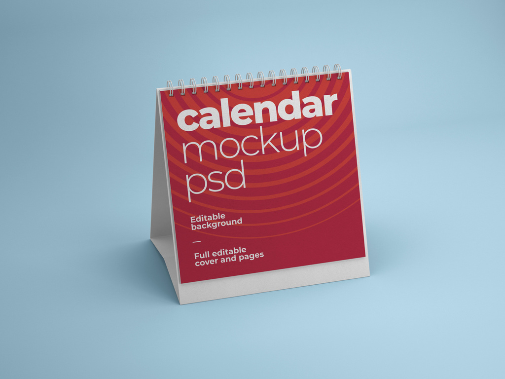 Square Desk Calendar Mockup Stock Template | Adobe Stock