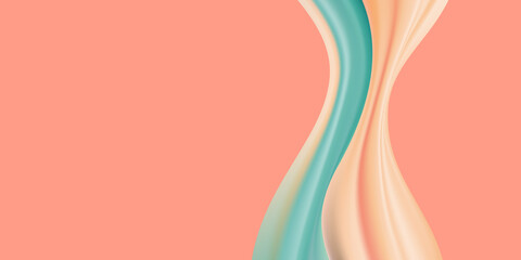 Poster - Abstract liquid background design, orange and sea green paint color flow,
artistic fluid colorful background for website, brochure, banner, poster.