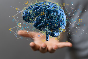 intelligence brain ai digtal 3d artificial intelligence