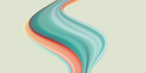 Poster - Abstract liquid background design, orange and turquoise paint color flow,artistic fluid colorful background for website, brochure, banner, poster.